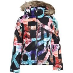 Roxy JET SKI Kurtka snowboardowa true black/mountain typo. Czarne kurtki dziewczęce marki Roxy, z poliesteru, narciarskie. W wyprzedaży za 471,20 zł.