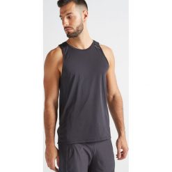 Koszulka bez rękawów fitness cardio 500 męska. Czarne koszulki męskie DOMYOS, s, bez wzorów, z elastanu, bez kołnierzyka, bez rękawów. Za 39,99 zł.