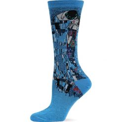 HotSox - Skarpetki The Kiss-Gustav Klimt. Pomarańczowe skarpetki damskie HotSox, bez wzorów, z bawełny. Za 49,90 zł.