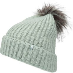 Czapka damska CAD150 - jasna zieleń. Żółte czapki damskie marki 4f, z wełny. W wyprzedaży za 19,99 zł.