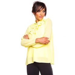 Bluzka "Talia" w kolorze żółtym. Żółte bluzki damskie Glamour Paris, s, bez wzorów, ze stójką, bez rękawów. W wyprzedaży za 109,95 zł.