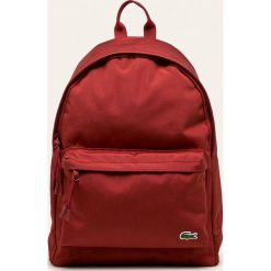 Lacoste - Plecak. Czarne plecaki męskie Lacoste, w paski, z poliesteru. W wyprzedaży za 219,90 zł.
