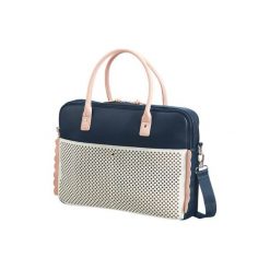 American Tourister Luna Pop 15.6" granatowo-różowa. Różowe torby na laptopa Samsonite, bez wzorów, z materiału. Za 219,00 zł.