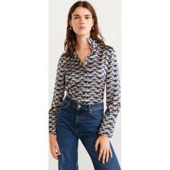 Mango - Koszula Lauri. Niebieskie bluzki damskie Mango, na co dzień, xl, bez wzorów, z poliesteru, eleganckie, z klasycznym kołnierzykiem, z długim rękawem. Za 139,90 zł.