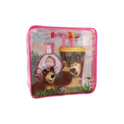 Kosmetyczki męskie: Disney Masha and The Bear zestaw Edt 50 ml + Kubek do picia ze słomką + Kosmetyczka