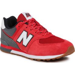 Sneakersy NEW BALANCE - GC574ATG Czerwony. Czerwone trampki chłopięce New Balance, bez wzorów, ze skóry, na sznurówki. Za 249,00 zł.