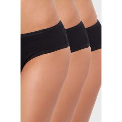 Etam - Brazyliany Jack (3-pack). Czarne majtki damskie Etam, xs, z elastanu. Za 59,90 zł.