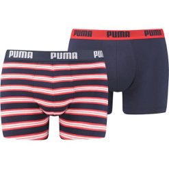 Puma 2-pack Bokserki Niebieski Czerwony. Czerwone bokserki męskie Puma, w paski, z elastanu. Za 68,95 zł.