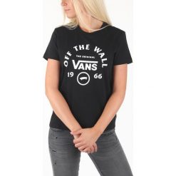 Vans Koszulka Czarny. Czarne koszulki damskie Vans, s, z nadrukiem, z bawełny. Za 128,95 zł.