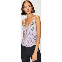 Answear - Top Violet Kiss. Szare topy damskie marki ANSWEAR, l, z poliesteru, z długim rękawem, długie. W wyprzedaży za 69,90 zł.