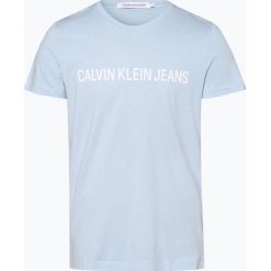 Calvin Klein Jeans - T-shirt męski, niebieski. Niebieskie t-shirty męskie Calvin Klein Jeans, s, z napisami, z bawełny, bez kołnierzyka. Za 129,95 zł.