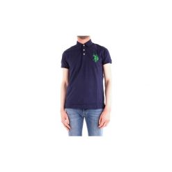 Koszulki polo z krótkim rękawem U.S Polo Assn. 51599-50313. Niebieskie koszulki męskie U.S. Polo Assn., s, bez wzorów, z krótkim rękawem. Za 260,12 zł.