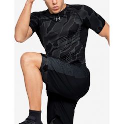 Under Armour HeatGear® Koszulka Czarny. Czarne podkoszulki męskie Under Armour, s, bez wzorów, z elastanu, z krótkim rękawem. Za 188,95 zł.