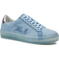 Sneakersy KARL LAGERFELD - KL61011 Light Blue Denim. Niebieskie półbuty damskie KARL LAGERFELD, ze skóry ekologicznej. W wyprzedaży za 529,00 zł.