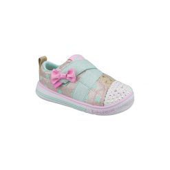 Tenisówki Dziecko Skechers Twinkle Play 20138N-GDMT. Trampki dziewczęce Skechers, bez wzorów, bez zapięcia. Za 99,99 zł.