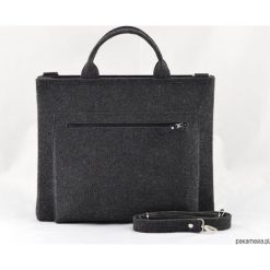 Duża Grafitowa Torba - Laptopówka Minimalizm. Szare shopper bag damskie Pakamera, duże. Za 139,00 zł.