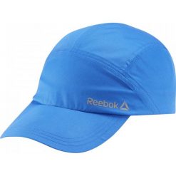 CZAPKA MICRO CAP. Pomarańczowe czapki męskie Reebok, w paski, ze skóry. W wyprzedaży za 39,99 zł.