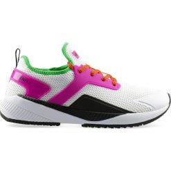 Buty sportowe damskie OBDS302 - złamana biel. Szare buty sportowe damskie 4f, bez wzorów, z gumy, sportowe. Za 249,99 zł.