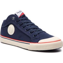 Trampki PEPE JEANS - Industry Basic PMS30533 Navy 595. Niebieskie półbuty męskie Pepe Jeans, bez wzorów, z jeansu, bez zapięcia. Za 299,00 zł.