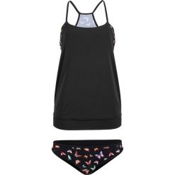 Tankini (2 części) bonprix czarny z nadrukiem. Czarne stroje kąpielowe damskie bonprix, z nadrukiem. Za 119,99 zł.