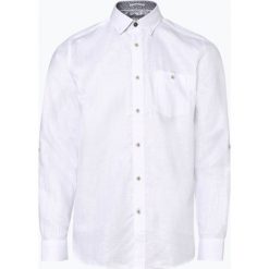 Ted Baker - Męska koszula z dodatkiem lnu – Emuu, biały. Białe koszule męskie Ted Baker, m, bez wzorów, z bawełny, eleganckie, bez kołnierzyka, bez rękawów. Za 489,95 zł.