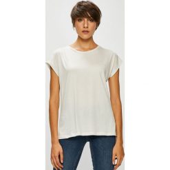 Vero Moda - Top Edin. Białe bluzki z odkrytymi ramionami marki Vero Moda, s, z bawełny, z okrągłym kołnierzem. W wyprzedaży za 29,90 zł.