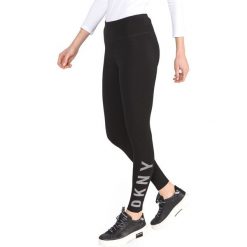 DKNY Legginsy Czarny. Czarne spodnie damskie DKNY, m, z nadrukiem, z elastanu. Za 274,95 zł.