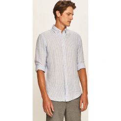 Polo Ralph Lauren - Koszula. Niebieskie koszule męskie Polo Ralph Lauren, s, bez wzorów, ze lnu, casualowe, polo, z długim rękawem. W wyprzedaży za 359,90 zł.