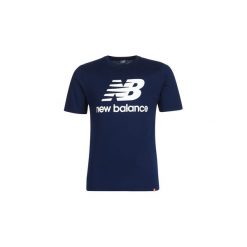 T-shirty z krótkim rękawem New Balance STACKED LOGO TEE. Niebieskie t-shirty męskie New Balance, s, bez wzorów, bez kołnierzyka, krótkie. Za 116,10 zł.