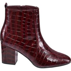 Botki damskie Catwalk kawowe. Pomarańczowe botki damskie Catwalk, ze skóry, bez obcasa, na obcasie, na zamek. Za 179,90 zł.