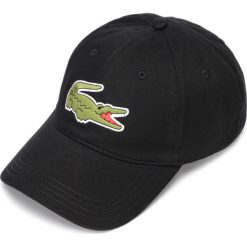 Lacoste Czapka z daszkiem Czarny. Czarne czapki męskie Lacoste, bez wzorów, z bawełny. Za 219,95 zł.