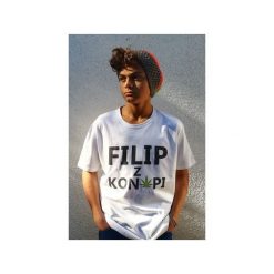 Filip z konopi. Białe t-shirty męskie marki Kurdemol, xxl, bez wzorów, bez kołnierzyka. Za 85,00 zł.