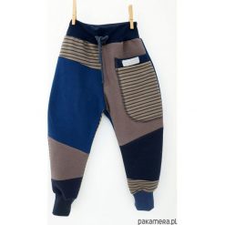 Spodnie chłopięce: PATCH PANTS spodnie 74 – 98 cm szary & paski