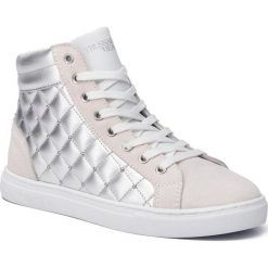 Sneakersy Trussardi Jeans 79A00452. Szare półbuty damskie Trussardi Jeans, bez wzorów, z jeansu, bez obcasa, bez zapięcia. W wyprzedaży za 259,00 zł.