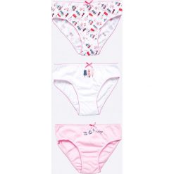 Blukids - Figi dziecięce (3-pack). Różowe majtki dziewczęce Blukids, z bawełny. W wyprzedaży za 27,90 zł.