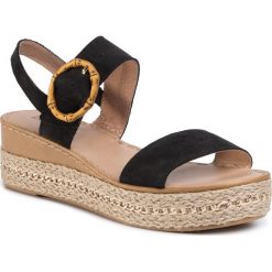Espadryle LASOCKI - P544A Black. Czarne espadryle damskie Lasocki, bez wzorów, ze skóry, bez obcasa, na obcasie. Za 169,99 zł.