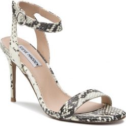 Sandały STEVE MADDEN - Strutting SM11000511-02002-236 Natural Snake. Brązowe klapki damskie Steve Madden, bez wzorów, ze skóry ekologicznej, bez obcasa, na obcasie. W wyprzedaży za 299,00 zł.