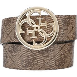 Guess Pasek Różowy Brązowy. Różowe paski damskie Guess, w paski, z materiału. Za 228,95 zł.
