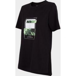 T-shirt damski TSD628 - głęboka czerń - Outhorn. Koszulki damskie Outhorn, bez wzorów, bez kołnierzyka, bez rękawów. Za 59,99 zł.