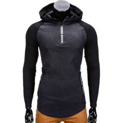 Bluzy męskie: BLUZA MĘSKA Z KAPTUREM B675 – GRAFITOWA