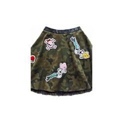 Spódnica ROCKABILLY PATCH moro. Zielone spódniczki damskie Missspark, xs, z haftami, ze skóry, militarne, midi. Za 379,00 zł.