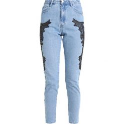 Rurki damskie: Missguided RIOT HIGH RISE APPLIQUE STUD MOM Jeansy Slim Fit stonewash