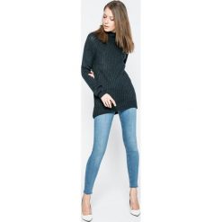 Only - Sweter. Niebieskie swetry damskie ONLY, s, bez wzorów, z dzianiny, bez rękawów, bez kaptura. W wyprzedaży za 39,90 zł.