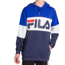 FILA MEN NIGHT BLOCKED HOODY > 688051-A436. Niebieskie bluzy męskie Fila, xl, bez wzorów, z bawełny, street, z kapturem, bez rękawów, bez kaptura. Za 319,99 zł.