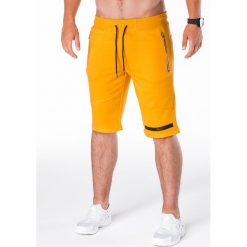 KRÓTKIE SPODENKI MĘSKIE DRESOWE W051 - ŻÓŁTE. Żółte spodenki dresowe męskie marki Ombre Clothing, s, krótkie. Za 27,30 zł.