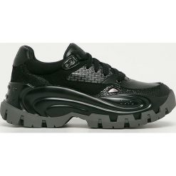 Liu Jo - Buty. Czarne koturny damskie Liu Jo, z okrągłym noskiem, bez obcasa, na obcasie, na sznurówki. Za 739,90 zł.