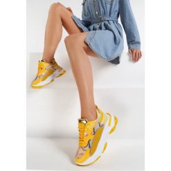 Żółte Sneakersy Sabriphine. Żółte sneakersy damskie Renee, ze skóry. Za 119,99 zł.
