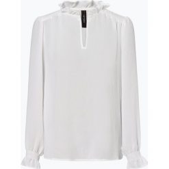 Marc Cain Collections - Bluzka damska, beżowy. Brązowe bluzki damskie marki Marc Cain Collections, bez wzorów, z falbankami, bez rękawów. Za 639,95 zł.