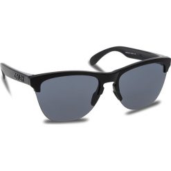 Okulary przeciwsłoneczne OAKLEY - Frogskins Lite OO9374-0163 Matte Black/Grey. Czarne okulary przeciwsłoneczne damskie lenonki Oakley. W wyprzedaży za 379,00 zł.