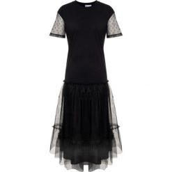 Sukienka koktajlowa Red Valentino SR3MJ01U. Czarne sukienki damskie Red Valentino, xs, bez wzorów, z poliesteru, wizytowe, bez kołnierzyka, bez rękawów. W wyprzedaży za 829,00 zł.